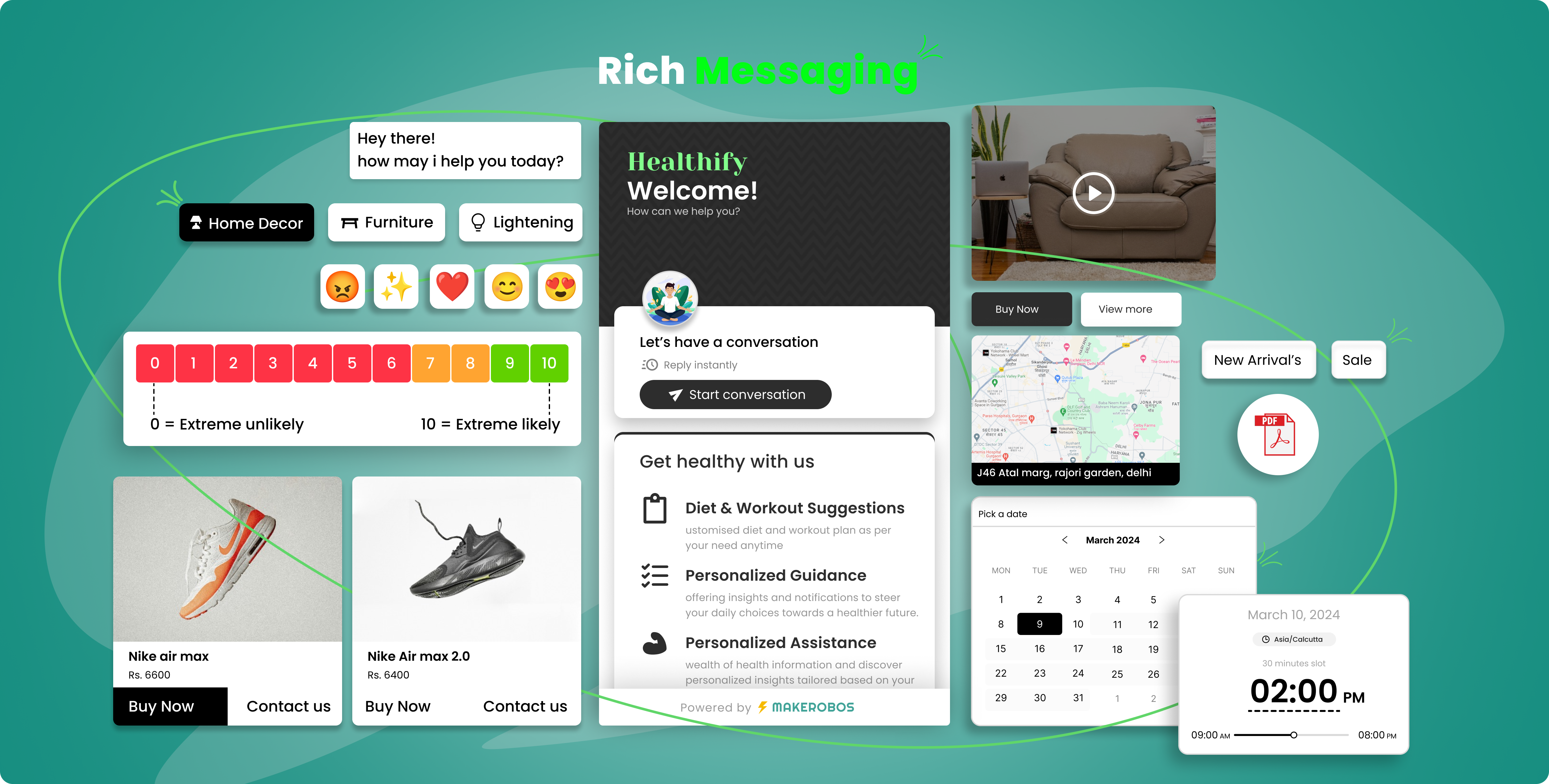 Rich Message Rich Messaging | Makerobos.com 💬 – Makerobos™